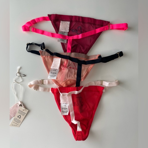 LEO We Are HAH x Revolve Zodiac Pre Pack Thong OS T-String Panty set of 3 - Picture 2 of 4